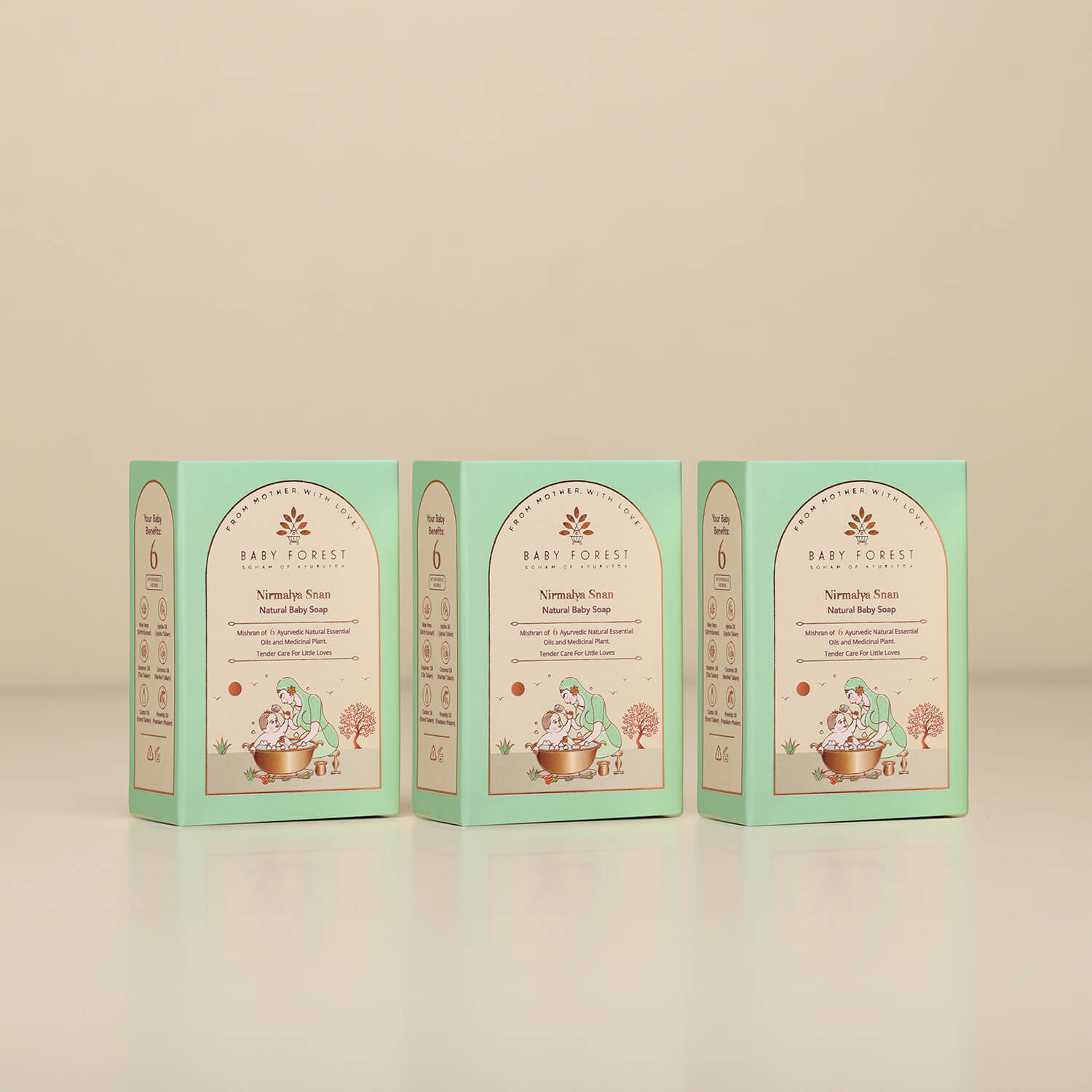 Nirmalya Snan Natural Baby Soap- Pack of 3Image 01